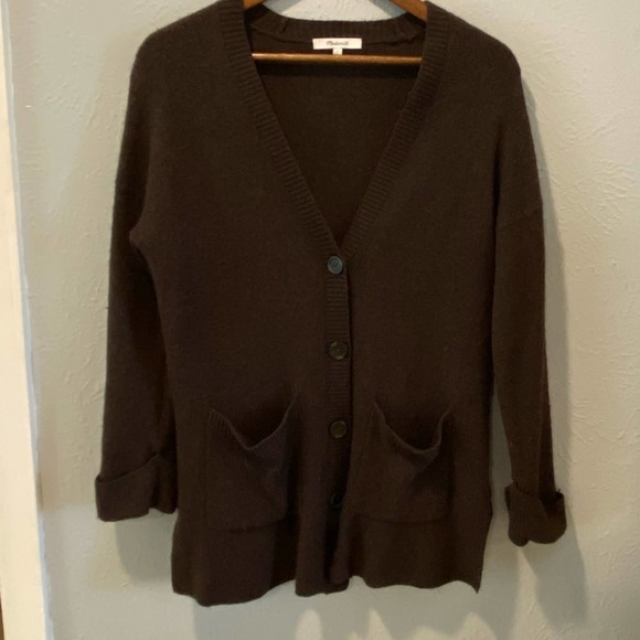 Madewell Chocolate Brown Cardigan Women's Size Small - Picture 3 of 6